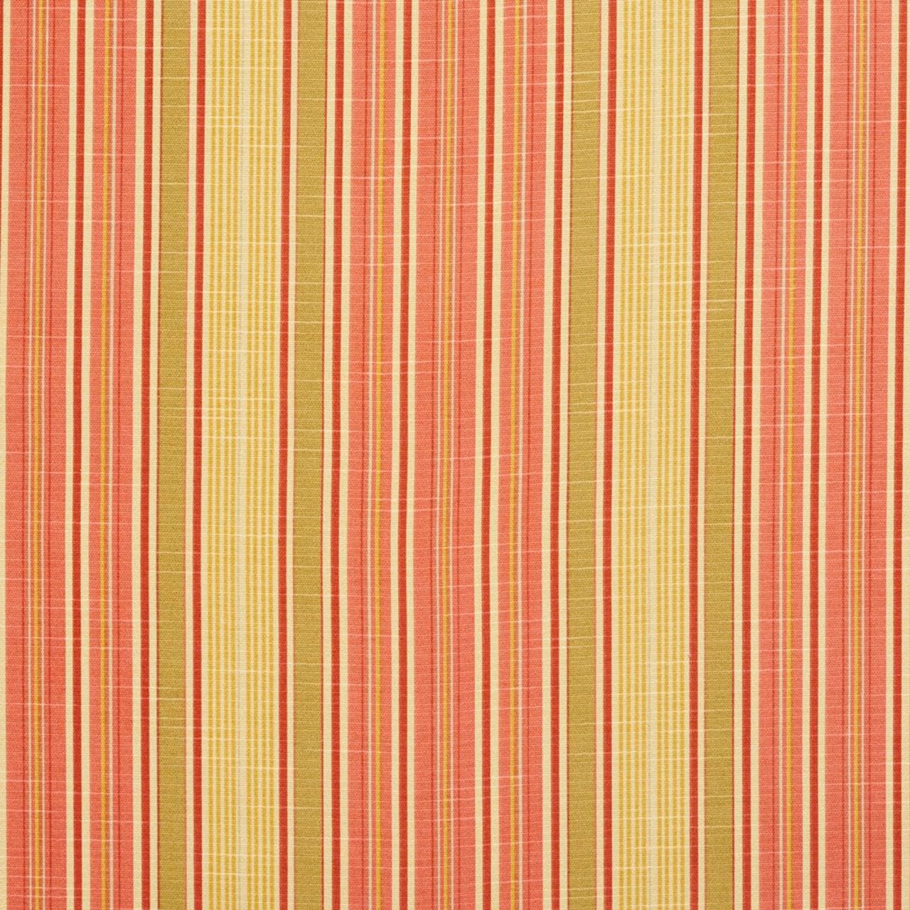 Coral Stain Resistant Performance Pet Friendly Stripe Print Upholstery Fabric by The Yard - SKU: Reece Harvest
